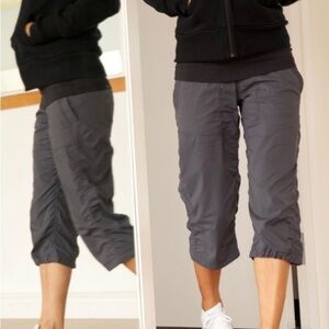 Sz2 Lululemon Studio Crop in a medium grey in EUC